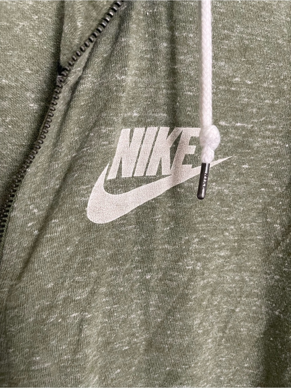 Nike Olive & White Full-Zip Hoodie - Picture 2 of 2